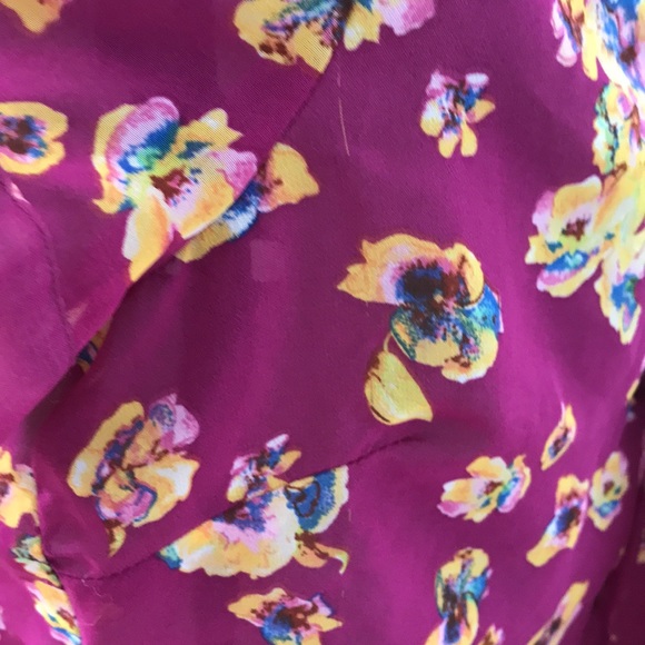 ASOS PUSSY BOW COLLAR FLORAL SHIRT BLOUSE PINK - Picture 8 of 8